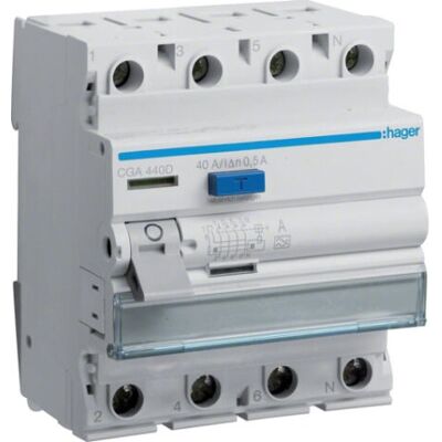 Hager CGA440D Interruptor de 4 polos - Dispositivo de protección Hager CGA440D Interruptor de 4 polos - Dispositivo de protección