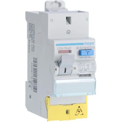 Hager CDS764F Interrupteur différentiel bipolaire 63A 30mA - Publicité Hager CDS764F Interrupteur différentiel bipolaire 63A 30mA - Publicité