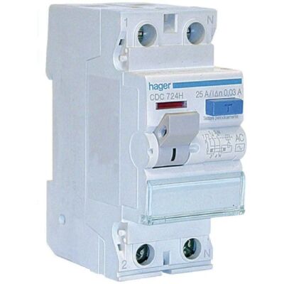 Hager CDC740H - Disjoncteur différentiel - 2 Modules, 230V, 40A, 30mA, AC - Publicité Hager CDC740H - Disjoncteur différentiel - 2 Modules, 230V, 40A, 30mA, AC - Publicité