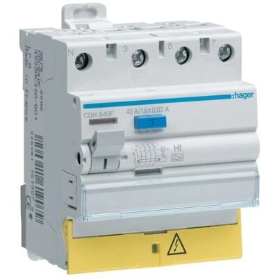 Hager 3PN 40A 30mA Interrupteur différentiel haute immunité - Interrupteur différentiel - Publicité Hager 3PN 40A 30mA Interrupteur différentiel haute immunité - Interrupteur différentiel - Publicité