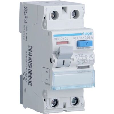 Hager CDC240J 40A hibás áramvédő - Elektromos doboz kiegészítő Hager CDC240J 40A hibás áramvédő - Elektromos doboz kiegészítő
