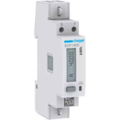 Hager ECP140D Energiezähler - 1-Phasig, 40A, MID, S0-Ausgang Hager ECP140D Energiezähler - 1-Phasig, 40A, MID, S0-Ausgang