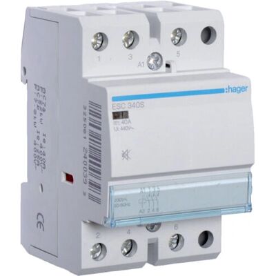 Hager ESC340S Relais - 3-polig, 40A, 230V - Relais Hager ESC340S Relais - 3-polig, 40A, 230V - Relais