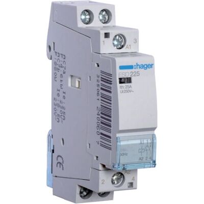 Hager ESD225 - 25A Schütz - IP2X - 60mm Tiefe - Elektrische Gehäusezubehör Hager ESD225 - 25A Schütz - IP2X - 60mm Tiefe - Elektrische Gehäusezubehör