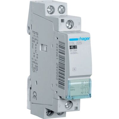 Hager ESL225 Kontaktor 25A 12V AC - Elektrisk kapslingsaccessoar Hager ESL225 Kontaktor 25A 12V AC - Elektrisk kapslingsaccessoar