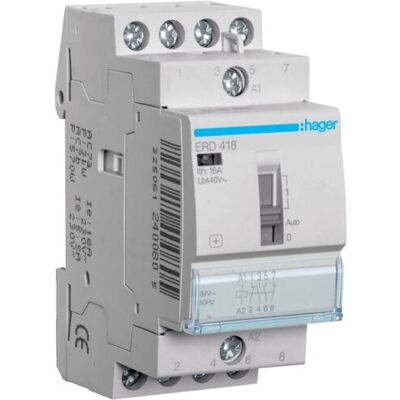 Hager ERD418 Relais d'installation - 16A, 2NO+2NC, 24V - Accessoire électrique - Publicité Hager ERD418 Relais d'installation - 16A, 2NO+2NC, 24V - Accessoire électrique - Publicité