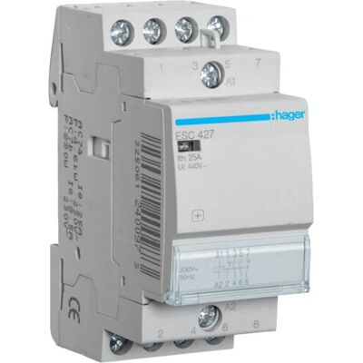 Hager ESC427 - 230V 25A Kompaktes Heizrelais Hager ESC427 - 230V 25A Kompaktes Heizrelais