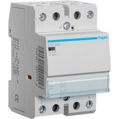 Hager ESC263 - Contactor 63A 230V - Accesorio de caja eléctrica Hager ESC263 - Contactor 63A 230V - Accesorio de caja eléctrica