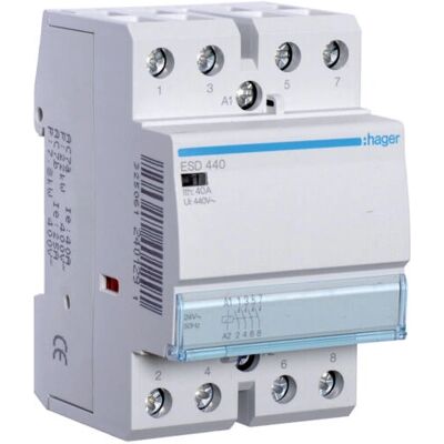 Hager ESD440 - Accessoire pour coffret électrique - 40A, 24V AC, 4NO contacts - Publicité Hager ESD440 - Accessoire pour coffret électrique - 40A, 24V AC, 4NO contacts - Publicité
