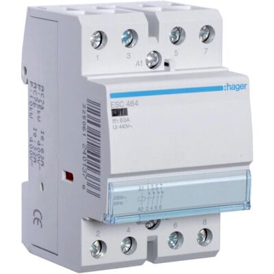Relais Hager ESC464 - 4P 63A IP2X - Publicité Relais Hager ESC464 - 4P 63A IP2X - Publicité