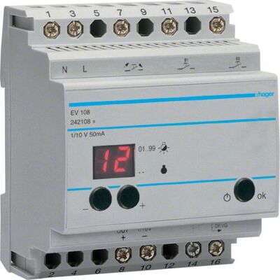 Hager EV108 Elektronikzubehör - Grau Hager EV108 Elektronikzubehör - Grau