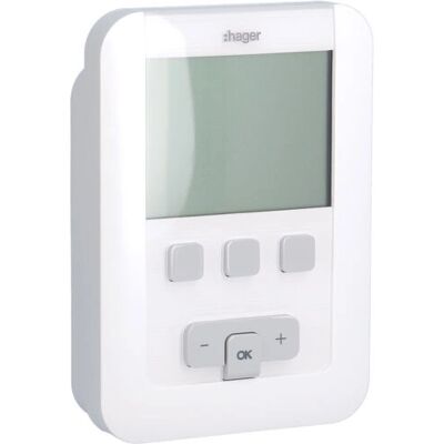 Thermostat numérique Hager EK520 - Modes chauffage & vacances - Publicité Thermostat numérique Hager EK520 - Modes chauffage & vacances - Publicité