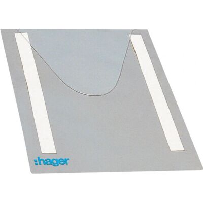 Couvercle en plastique transparent autoadhésif Hager FZ794 - Accessoire pour boîtier électrique - Publicité Couvercle en plastique transparent autoadhésif Hager FZ794 - Accessoire pour boîtier électrique - Publicité