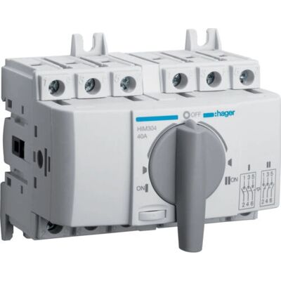 Hager HIM304 Elektrisches Gehäusezubehör - 3-poliger 40A Schalter Hager HIM304 Elektrisches Gehäusezubehör - 3-poliger 40A Schalter
