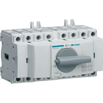Hager HIM404 4-poliger elektrischer Gehäusezubehör - Sicherheitsschalter, 40A Hager HIM404 4-poliger elektrischer Gehäusezubehör - Sicherheitsschalter, 40A