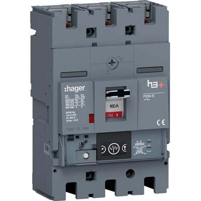 Hager HET160NR - Disjoncteur 160A, 3P, 70kA - Type de Produit - Publicité Hager HET160NR - Disjoncteur 160A, 3P, 70kA - Type de Produit - Publicité