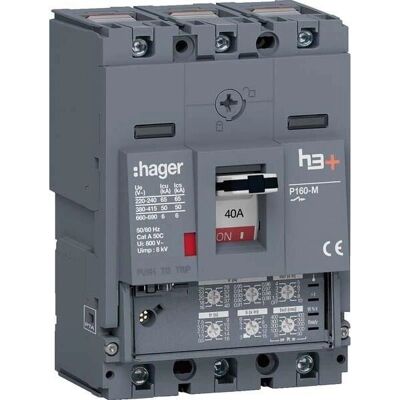Hager HMS040JC - Leistungsschalter 40A 3-polig IP40 Hager HMS040JC - Leistungsschalter 40A 3-polig IP40