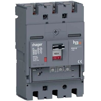 Hager HMT100GR - Leistungsschalter - 100A, 50kA, 3-polig Hager HMT100GR - Leistungsschalter - 100A, 50kA, 3-polig