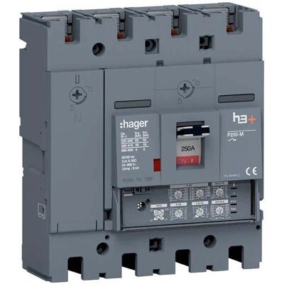 Hager HMT251JR - Disjoncteur 250A 4P 50kA - Publicité Hager HMT251JR - Disjoncteur 250A 4P 50kA - Publicité