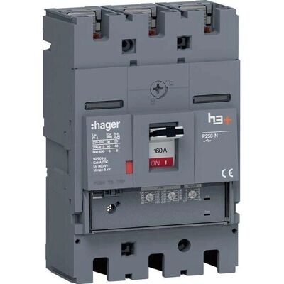 Hager HNT160GR - Disjoncteur 160A, 3P, 40kA - Protection électrique - Publicité Hager HNT160GR - Disjoncteur 160A, 3P, 40kA - Protection électrique - Publicité