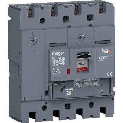 Hager HNT161GR - Disjoncteur - 160A, 40kA, 4P - Commutateur de Performance - Publicité Hager HNT161GR - Disjoncteur - 160A, 40kA, 4P - Commutateur de Performance - Publicité