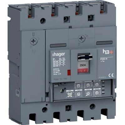 Hager HNT251JR - Disjoncteur 250A - 4P4D - IP40 - Publicité Hager HNT251JR - Disjoncteur 250A - 4P4D - IP40 - Publicité