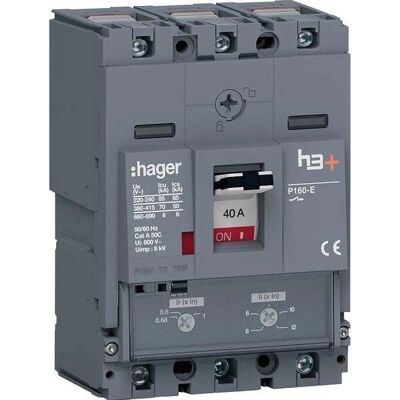 Hager HES040DC - 40A 3P Leistungsschalter - Überstromschutz Hager HES040DC - 40A 3P Leistungsschalter - Überstromschutz