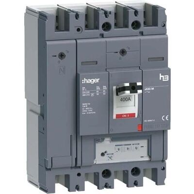 Hager HMJ401GR 400A 50kA 4-poliger Leistungsschalter - Leistungsschalter Hager HMJ401GR 400A 50kA 4-poliger Leistungsschalter - Leistungsschalter