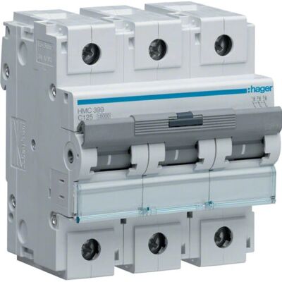 Hager HMC399 3-poliger 15kA Leitungsschutzschalter - 125A - IP20 Hager HMC399 3-poliger 15kA Leitungsschutzschalter - 125A - IP20