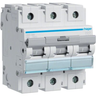 Hager HMD380 Leitungsschutzschalter - 3P 15kA D-80A Hager HMD380 Leitungsschutzschalter - 3P 15kA D-80A