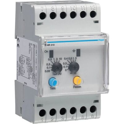 Hager HR510 Einstellbarer Differenzialrelais - Gehäusezubehör Hager HR510 Einstellbarer Differenzialrelais - Gehäusezubehör