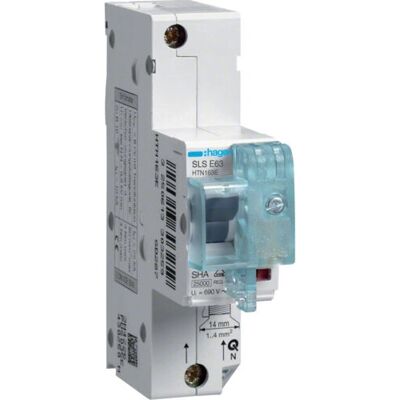 Hager HTN163E - SLS-Schalter 1p. E-63A,Hutschiene HTN163E Hager HTN163E - SLS-Schalter 1p. E-63A,Hutschiene HTN163E
