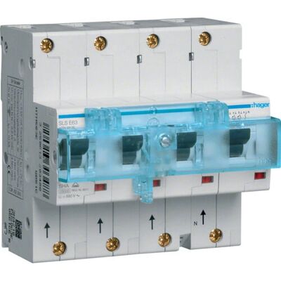 Hager HTN663E 3P+N Schutzschalter - 63A - E-Charakteristik - Hutschienenmontage Hager HTN663E 3P+N Schutzschalter - 63A - E-Charakteristik - Hutschienenmontage