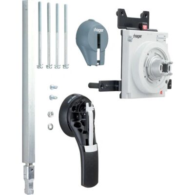 Hager HXE031H - Elektrische Gehäusezubehör - Mit Achsverlängerung, abschließbar, für H1000 Hager HXE031H - Elektrische Gehäusezubehör - Mit Achsverlängerung, abschließbar, für H1000