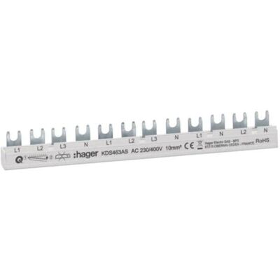 Hager 12-Module 63A Phasenschiene - 3-Phasen, QuickBusbar Hager 12-Module 63A Phasenschiene - 3-Phasen, QuickBusbar