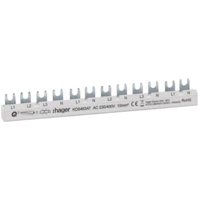 Hager KDS463AT - 12 Module Phasenschiene 63A - Phasenschiene Hager KDS463AT - 12 Module Phasenschiene 63A - Phasenschiene