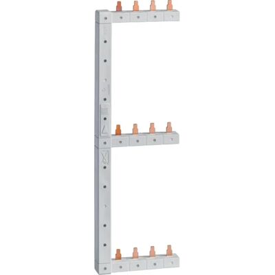 Hager KCF668S Vertikale Phasenschiene - 63A, Grau, 3-Phasen Hager KCF668S Vertikale Phasenschiene - 63A, Grau, 3-Phasen