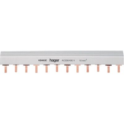 Hager KB463C Accessoire pour boîtier électrique - 24 modules, 63A, Pont de connexion - Publicité Hager KB463C Accessoire pour boîtier électrique - 24 modules, 63A, Pont de connexion - Publicité