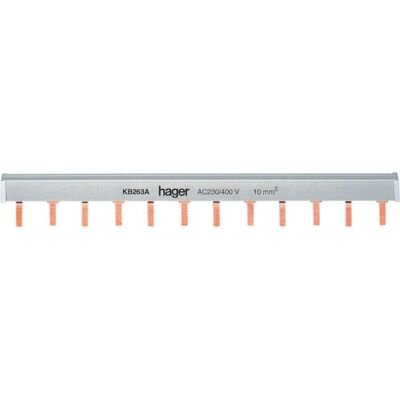 Pont de Connexion Bipolaire Hager KB263A - Accessoire pour Boîte Électrique - Publicité Pont de Connexion Bipolaire Hager KB263A - Accessoire pour Boîte Électrique - Publicité