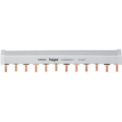 Hager KBN 663 C - Accessoires pour armoire de distribution - Barre de pontage tétrapolaire - Publicité Hager KBN 663 C - Accessoires pour armoire de distribution - Barre de pontage tétrapolaire - Publicité