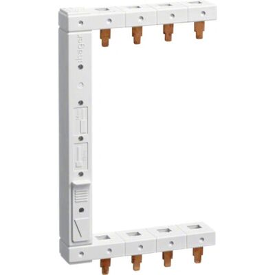 Hager KCF663L Elektrische Gehäusezubehör - Phasenschiene 3+N, 2-reihig, 146mm Hager KCF663L Elektrische Gehäusezubehör - Phasenschiene 3+N, 2-reihig, 146mm