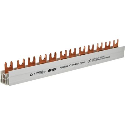Hager KDN263A Graue Phasenschiene - 2-polig, 12 Module Hager KDN263A Graue Phasenschiene - 2-polig, 12 Module