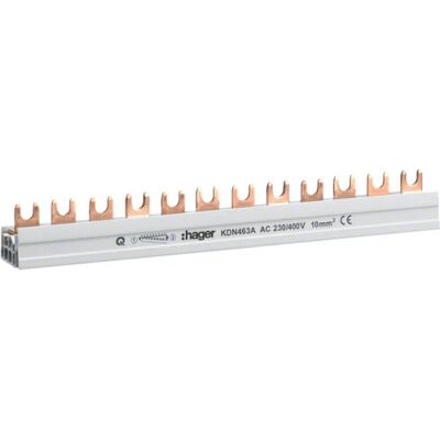 Hager KDN463A Gray 4P 63A Phase Rail - Electrical enclosure accessory Hager KDN463A Gray 4P 63A Phase Rail - Electrical enclosure accessory