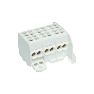 Hager KH23C White Terminal Block - 3P, 80A, Screw Mount Hager KH23C White Terminal Block - 3P, 80A, Screw Mount