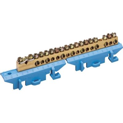 Hager KM17N - Neutralstang 17 Anslutningar - Elektrisk kapsling Hager KM17N - Neutralstang 17 Anslutningar - Elektrisk kapsling
