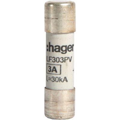 Hager LF303PV - Fusible solar 3A para energías renovables Hager LF303PV - Fusible solar 3A para energías renovables