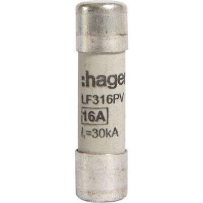 Hager LF316PV - Sicherung für PV 10x38mm 1000V DC 16A - Elektronikzubehör Hager LF316PV - Sicherung für PV 10x38mm 1000V DC 16A - Elektronikzubehör