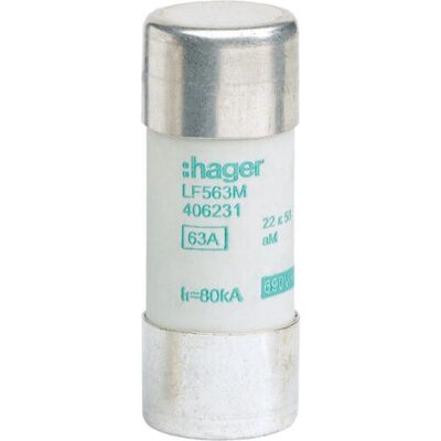 Hager LF563M - Elektrische Gehäusezubehör, 63 A, Zylindersicherung Hager LF563M - Elektrische Gehäusezubehör, 63 A, Zylindersicherung