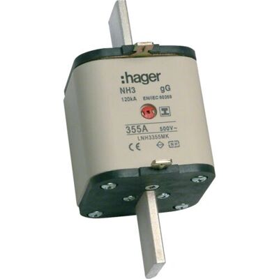Hager LNH3355MK Elektrische Gehäusezubehör - NH3C Sicherung 355A 500V Hager LNH3355MK Elektrische Gehäusezubehör - NH3C Sicherung 355A 500V