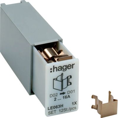 Hager LE063H Elektrische Gehäusezubehör - Sicherungsfeder D02 63A Hager LE063H Elektrische Gehäusezubehör - Sicherungsfeder D02 63A